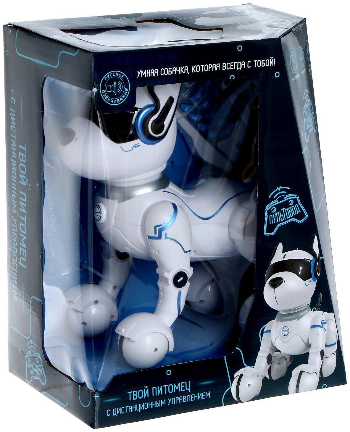 Робот собака «Фьючер» ZHORYA, на пульте управления, интерактивный: звук, свет, танцующий, музыкальный, на аккумуляторе