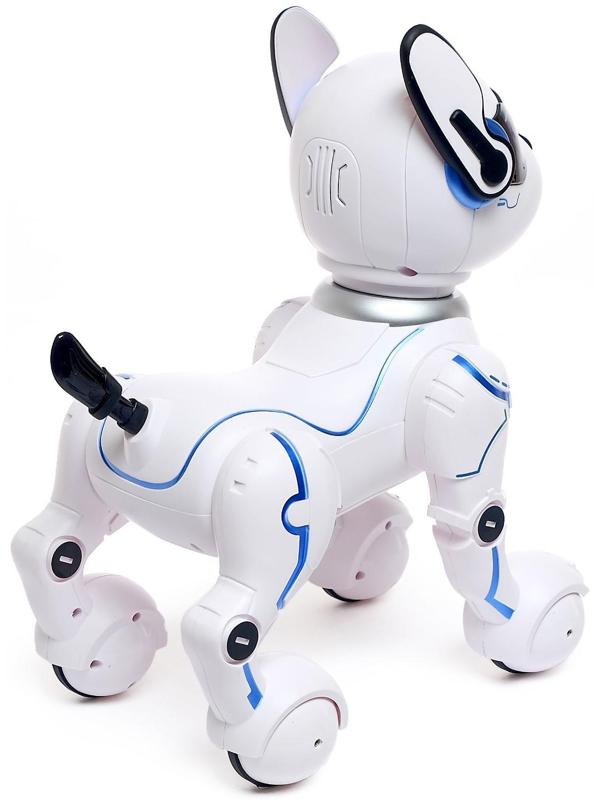 Робот собака «Фьючер» ZHORYA, на пульте управления, интерактивный: звук, свет, танцующий, музыкальный, на аккумуляторе
