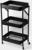 Этажерка напольная 3-х ярусная, 45,5×29,5×77,5 см, на колёсиках, цвет чёрный
