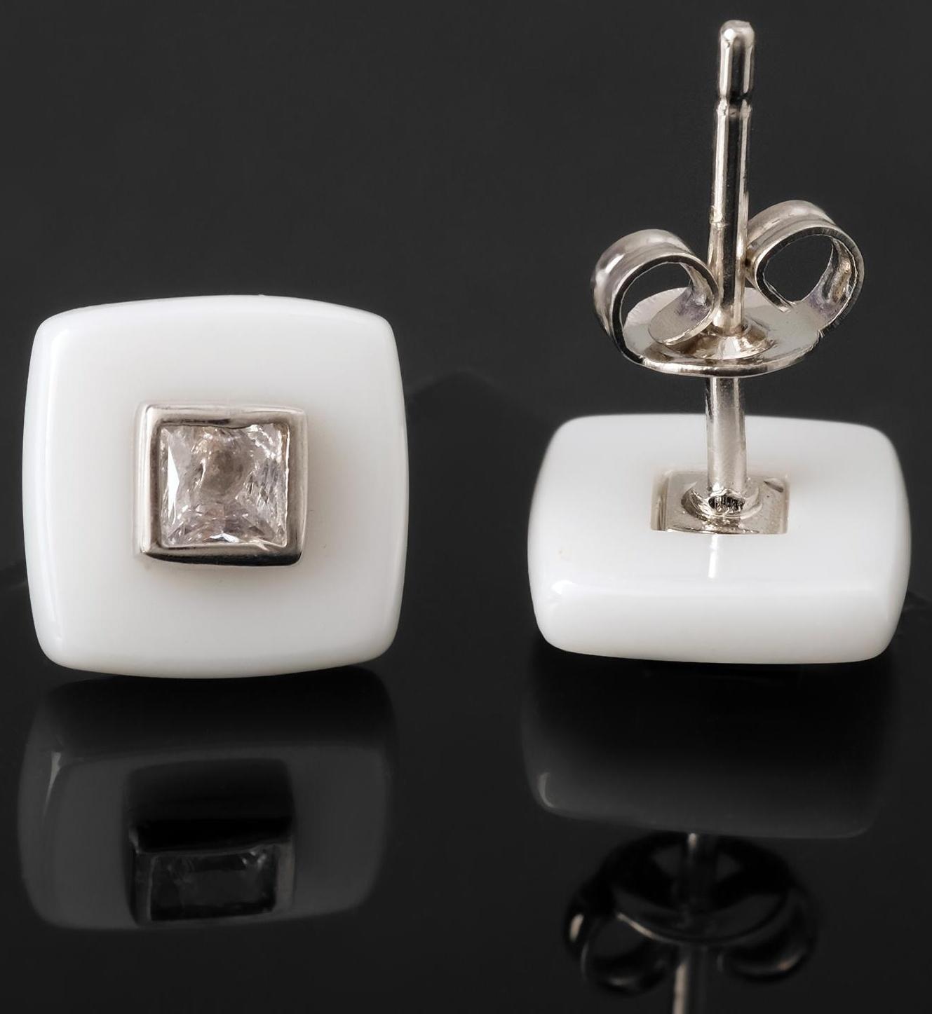 Пусеты керамика 