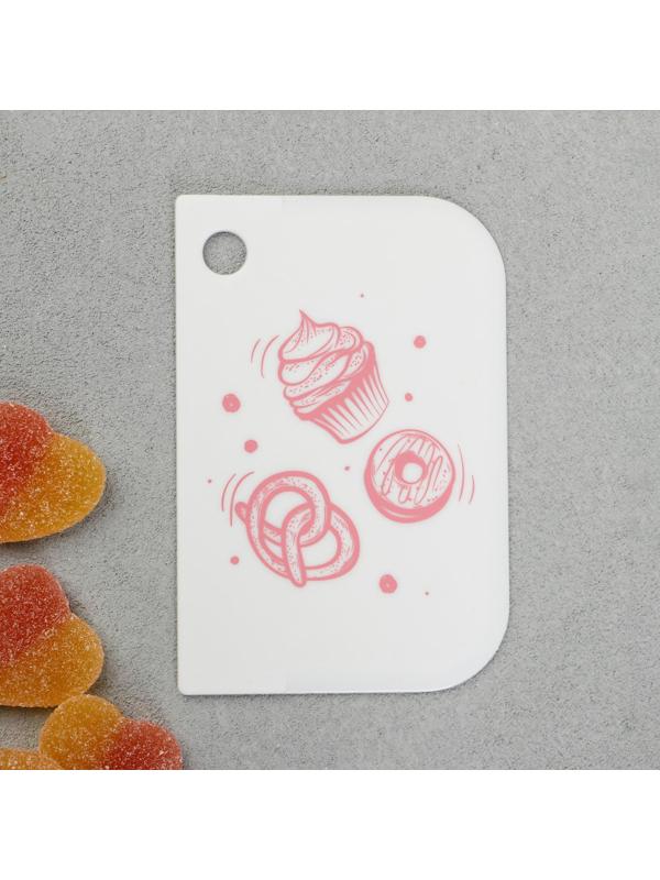 Набор кондитерских шпателей KONFINETTA «Сладости» 11.5×8 см, 11.2×6.5 см, 10×7 см, 3 шт