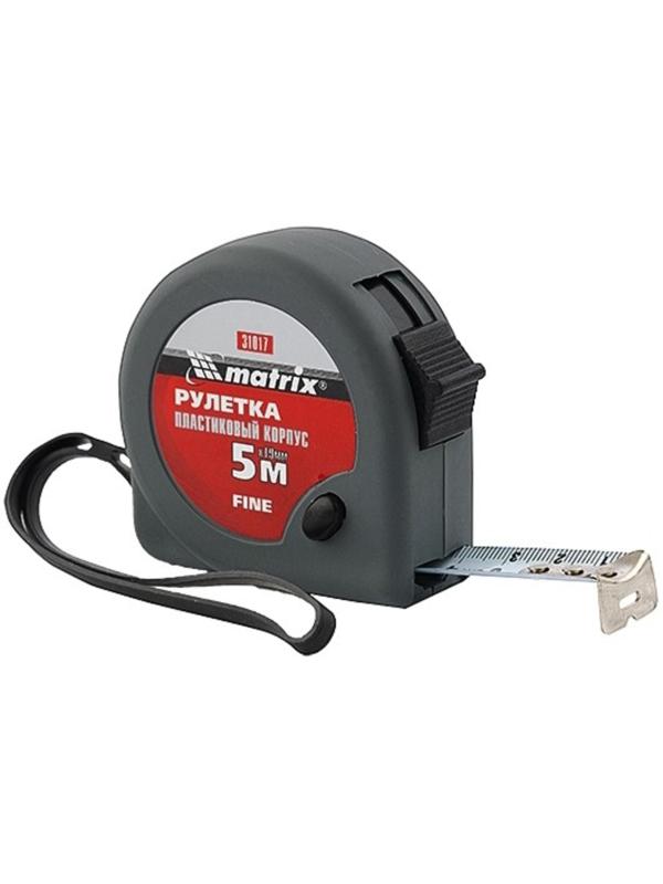 Рулетка MATRIX Fine 31017, пластиковый корпус, 5 м х 19 мм