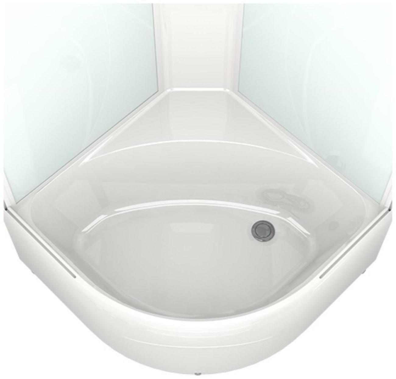 Душевая кабина DOMANI-Spa Delight 88 high, поддон 45 см, черные стенки, прозрачное, 80х80