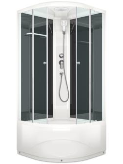 Душевая кабина DOMANI-Spa Delight 88 high, поддон 45 см, черные стенки, прозрачное, 80х80
