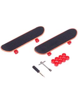 Набор «Скейтеры», 2 фингерборда, с дополнительным комплектом колёс, цвет МИКС, в пакете