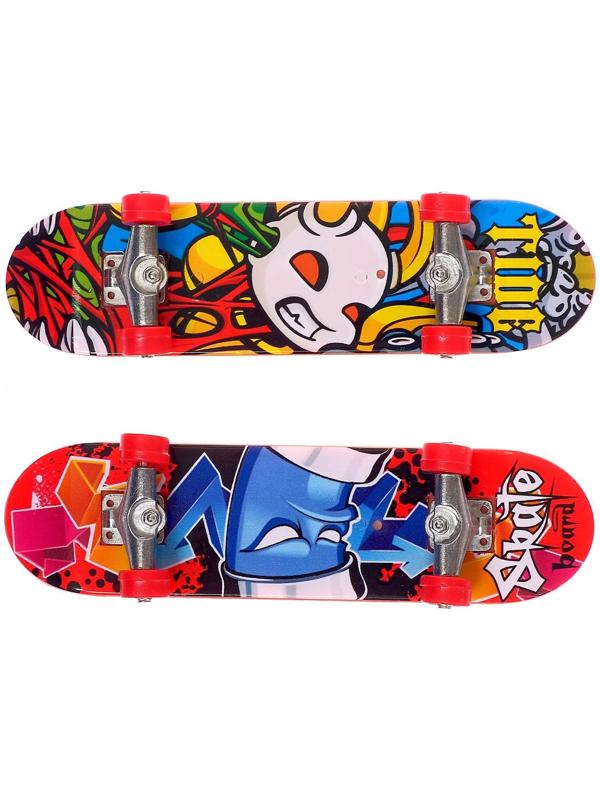 Набор «Скейтеры», 2 фингерборда, с дополнительным комплектом колёс, цвет МИКС, в пакете