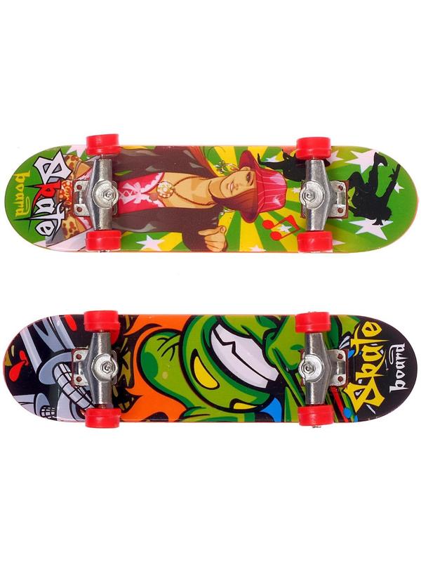 Набор «Скейтеры», 2 фингерборда, с дополнительным комплектом колёс, цвет МИКС, в пакете