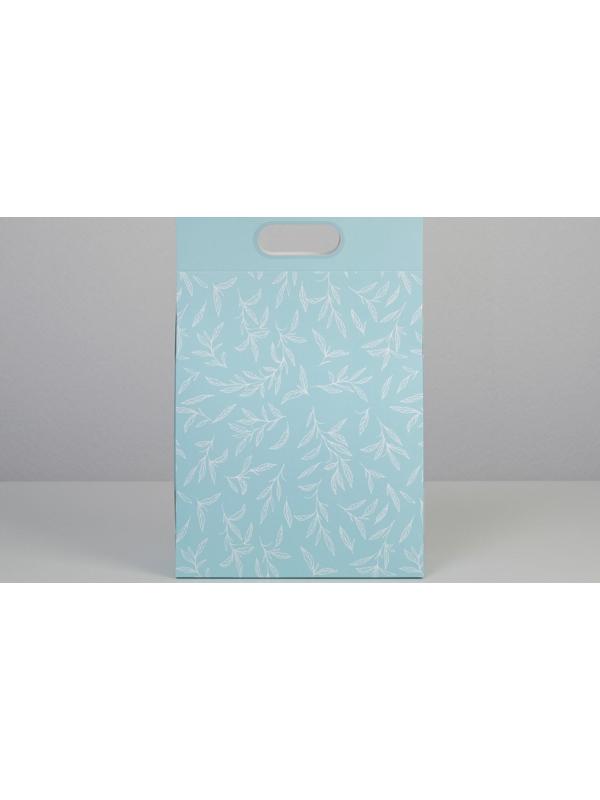 Переноска для цветов «Love», голубая, 24 × 12,5 × 37 см