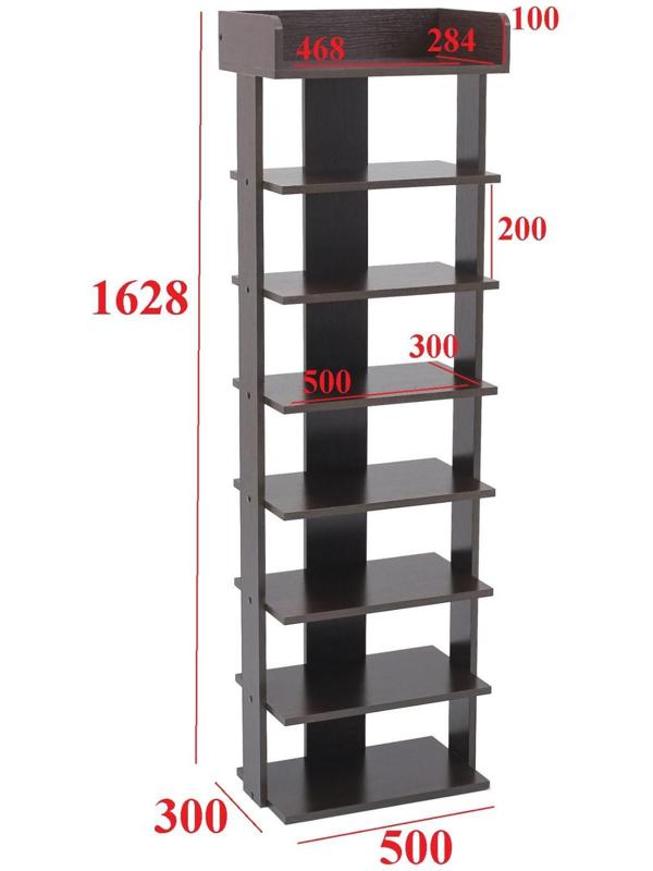 Стеллаж  Норд №6, 500х300х1628, Венге