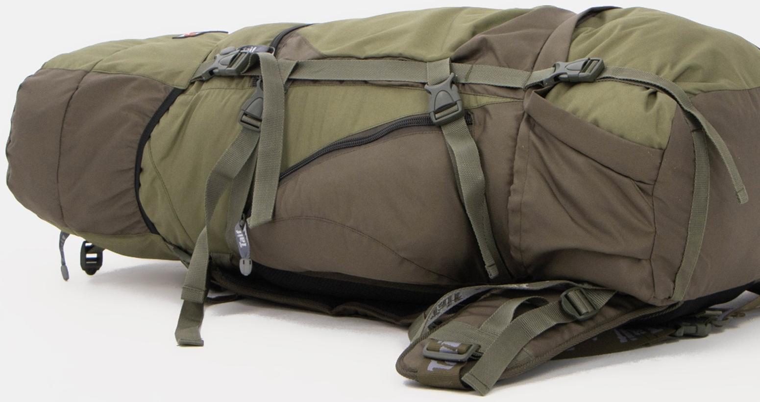 Рюкзак туристический, 65 л, отдел на шнурке, 2 наружных кармана, 2 боковых кармана, цвет оливковый