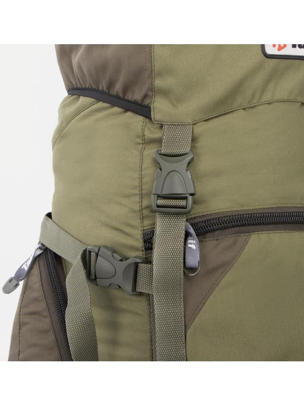 Рюкзак туристический, 65 л, отдел на шнурке, 2 наружных кармана, 2 боковых кармана, цвет оливковый