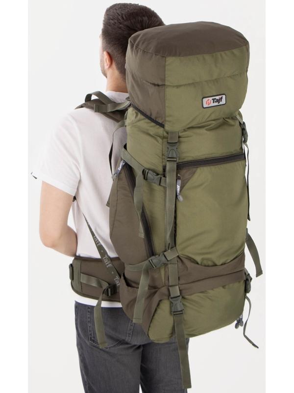 Рюкзак туристический, 65 л, отдел на шнурке, 2 наружных кармана, 2 боковых кармана, цвет оливковый