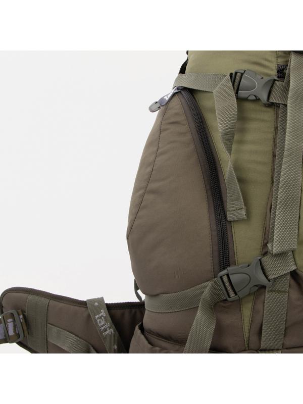 Рюкзак туристический, 65 л, отдел на шнурке, 2 наружных кармана, 2 боковых кармана, цвет оливковый