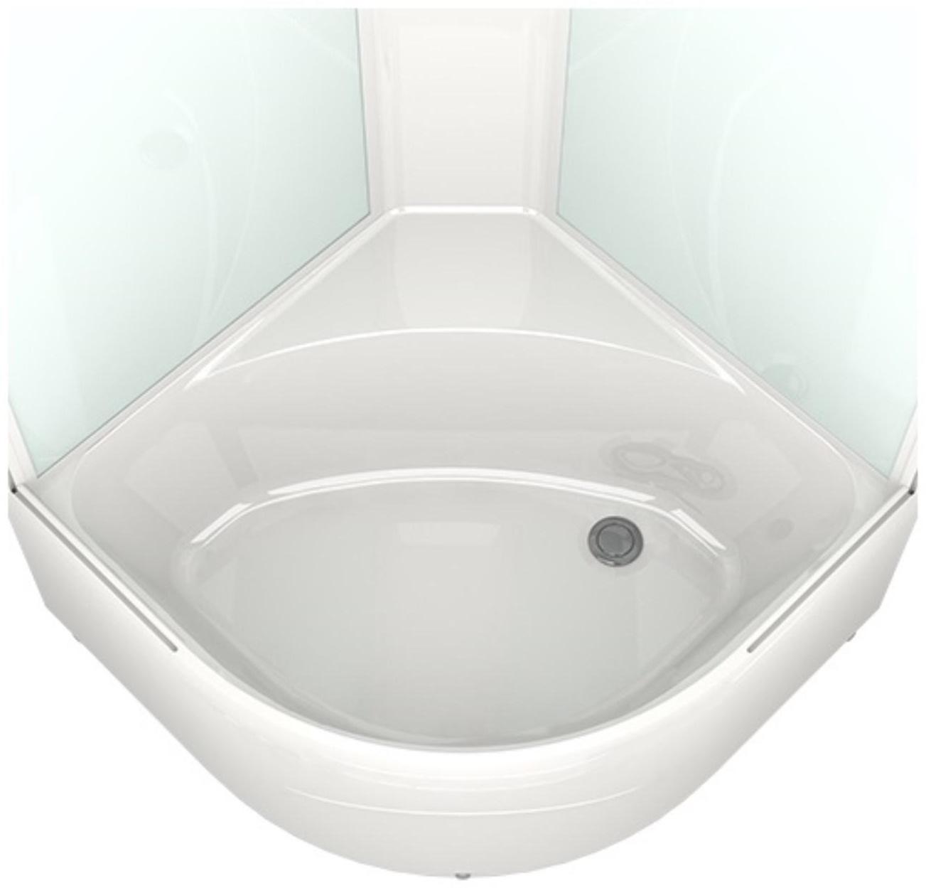 Душевая кабина DOMANI-Spa Delight 99, поддон 45 см, черные стенки, прозрачное стекло, 90х90