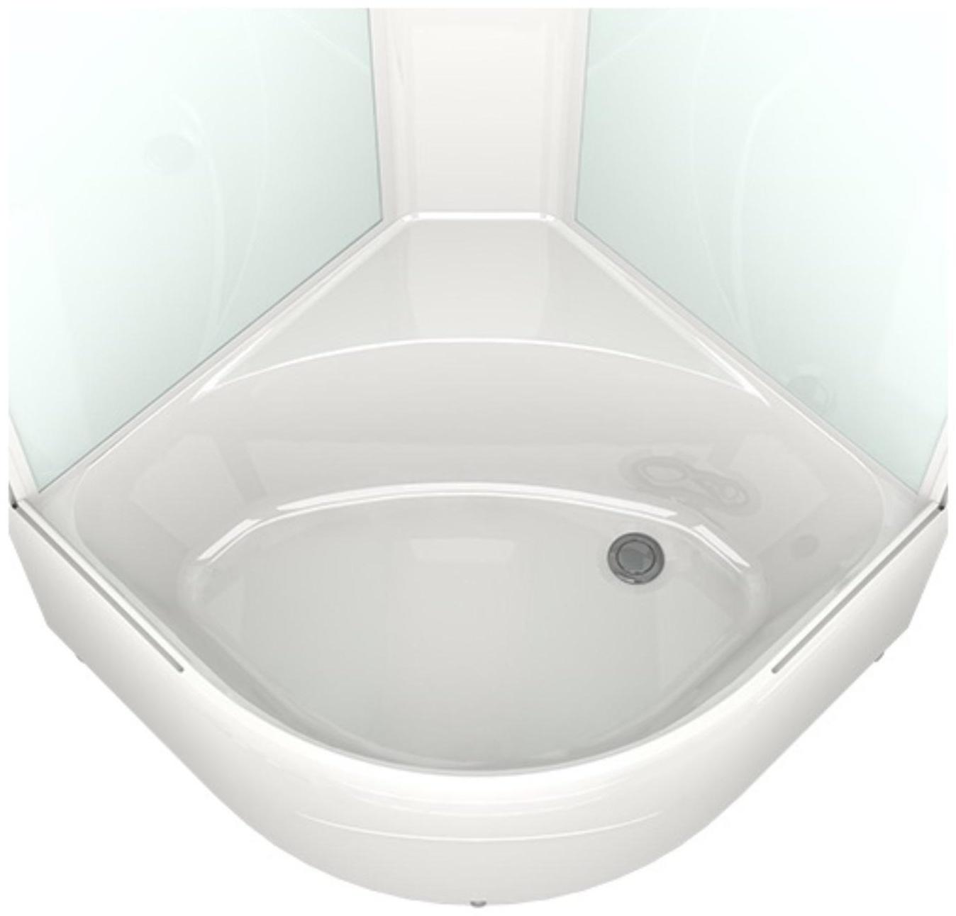 Душевая кабина DOMANI-Spa Delight 99, поддон 45см, черные стенки, тонированное стекло, 90х90