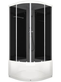 Душевая кабина DOMANI-Spa Delight 99, поддон 45см, черные стенки, тонированное стекло, 90х90