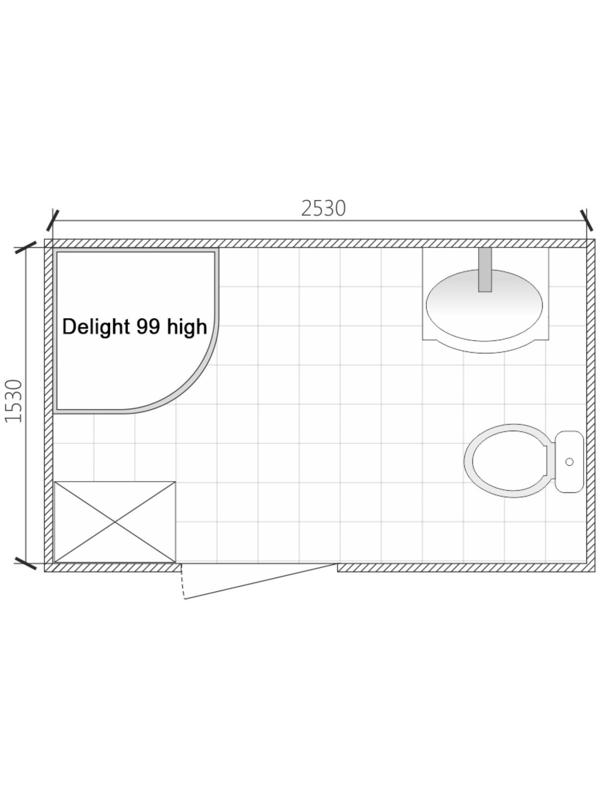Душевая кабина DOMANI-Spa Delight 99, поддон 45см, черные стенки, тонированное стекло, 90х90