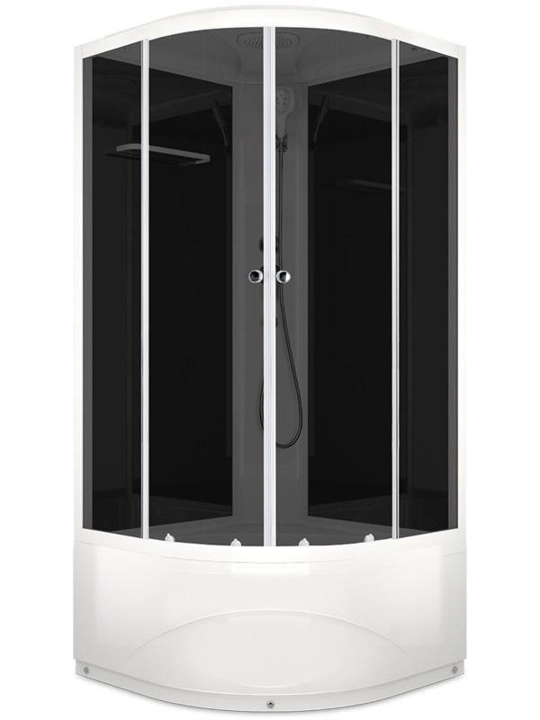 Душевая кабина DOMANI-Spa Delight 99, поддон 45см, черные стенки, тонированное стекло, 90х90
