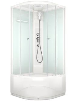 Душевая кабина DOMANI-Spa Delight 99, поддон 45 см, белые стенки, прозрачное стекло, 90х90