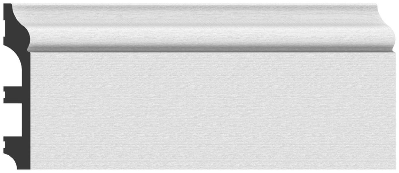 Плинтус пластиковый ударопрочный белый 100х16х2000мм