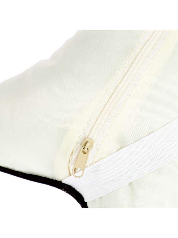 Подушка автомобильная косточка, на подголовник, экокожа, 18×25 см, серый