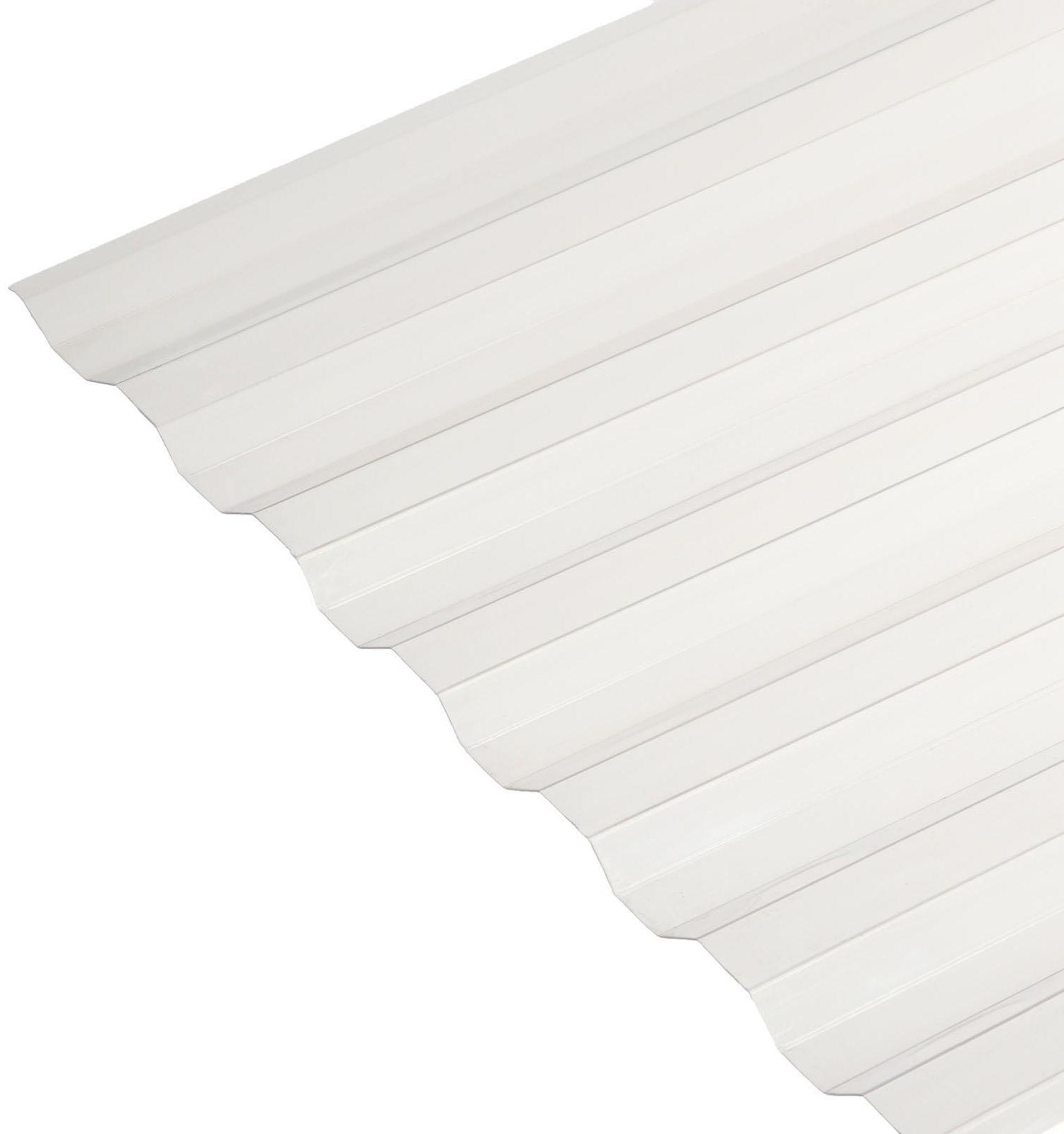 Поликарбонат монолитный, кровельный, трапеция 0.8 мм, 2 × 1,05 м, прозрачный