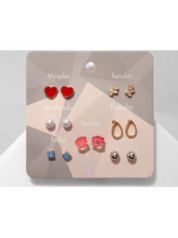 Серьги набор 7 пар 