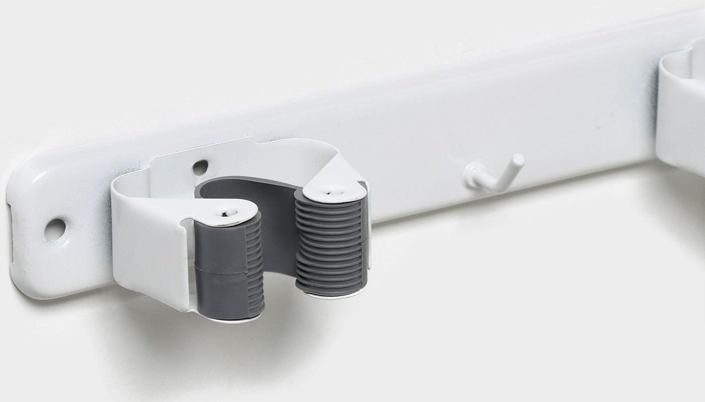 Держатель для швабр Доляна, 35×5×3 см, 3 отделения, крепление саморезы в копмлекте