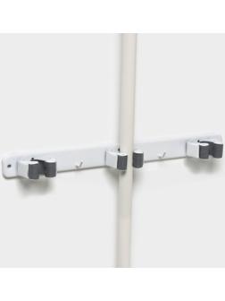 Держатель для швабр Доляна, 35×5×3 см, 3 отделения, крепление саморезы в копмлекте