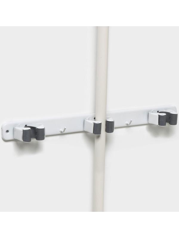 Держатель для швабр Доляна, 35×5×3 см, 3 отделения, крепление саморезы в копмлекте