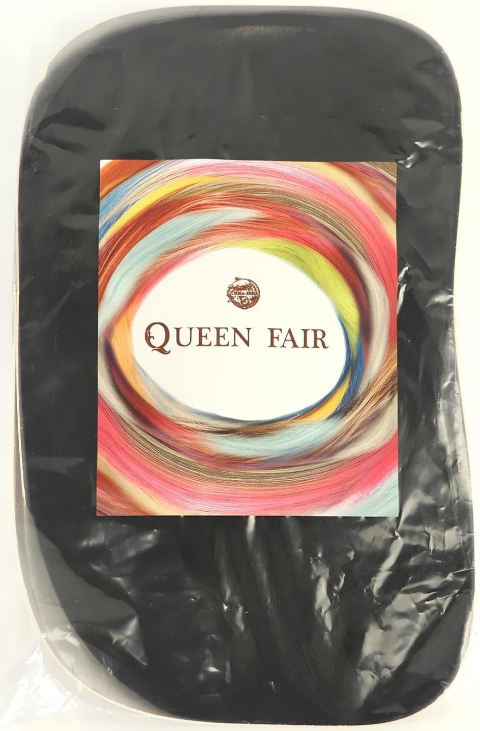 Парик искусственный, с чёлкой, имитация кожи, 30 см, 160 гр, цвет чёрный(#SHT3)