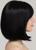 Парик искусственный, с чёлкой, имитация кожи, 30 см, 160 гр, цвет чёрный(#SHT3)