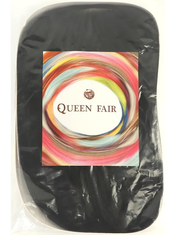 Парик искусственный, с чёлкой, имитация кожи, 30 см, 160 гр, цвет чёрный(#SHT3)