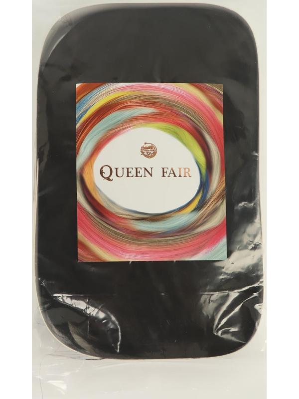 Парик искусственный, с чёлкой, имитация кожи, 30 см, цвет каштановый