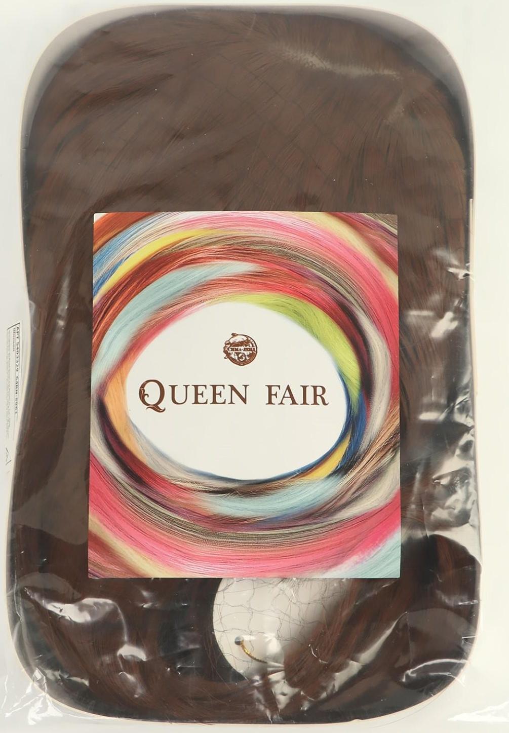 Парик искусственный, с чёлкой, имитация кожи, 30 см, цвет рыжий