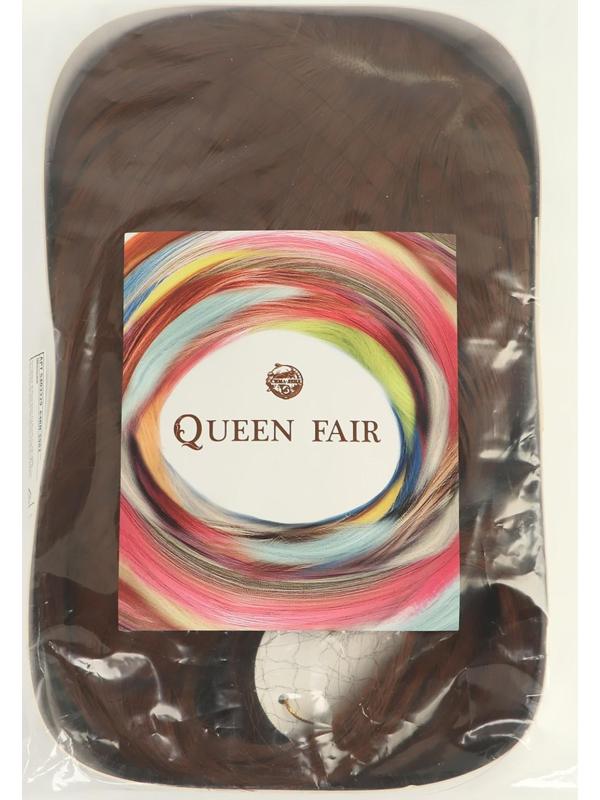 Парик искусственный, с чёлкой, имитация кожи, 30 см, цвет рыжий