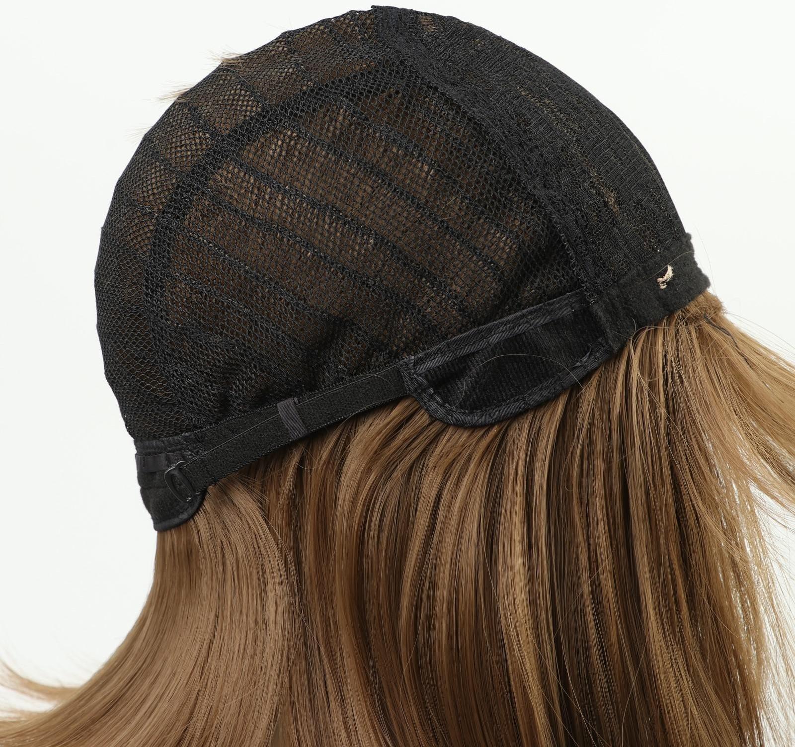 Парик искусственный, с чёлкой, имитация кожи, 30 см, цвет русый