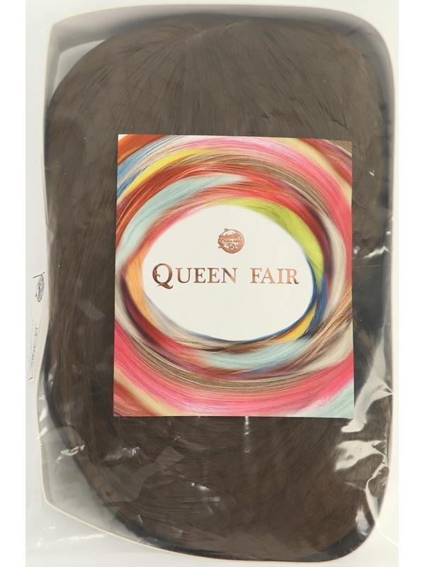 Парик искусственный, с чёлкой, имитация кожи, 30 см, цвет русый