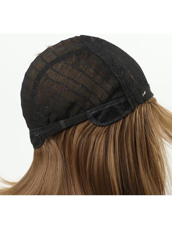 Парик искусственный, с чёлкой, имитация кожи, 30 см, цвет русый