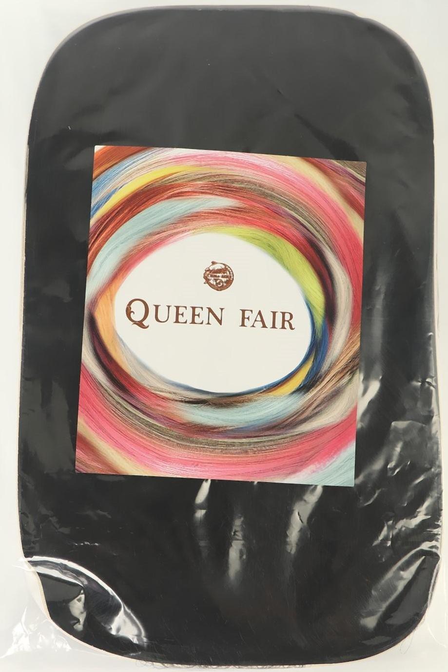 Парик искусственный, с чёлкой, имитация кожи, 60 см, цвет чёрный