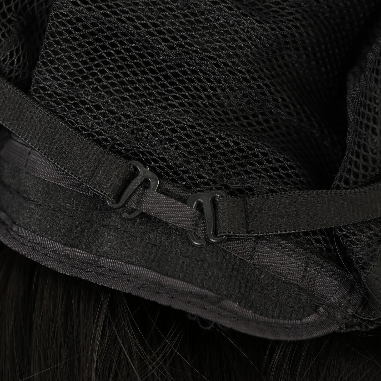 Парик искусственный, с чёлкой, имитация кожи, 60 см, цвет чёрный