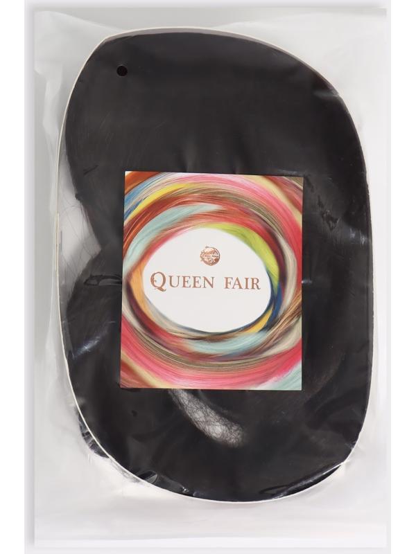 Парик искусственный, с чёлкой, имитация кожи, 60 см, цвет каштановый