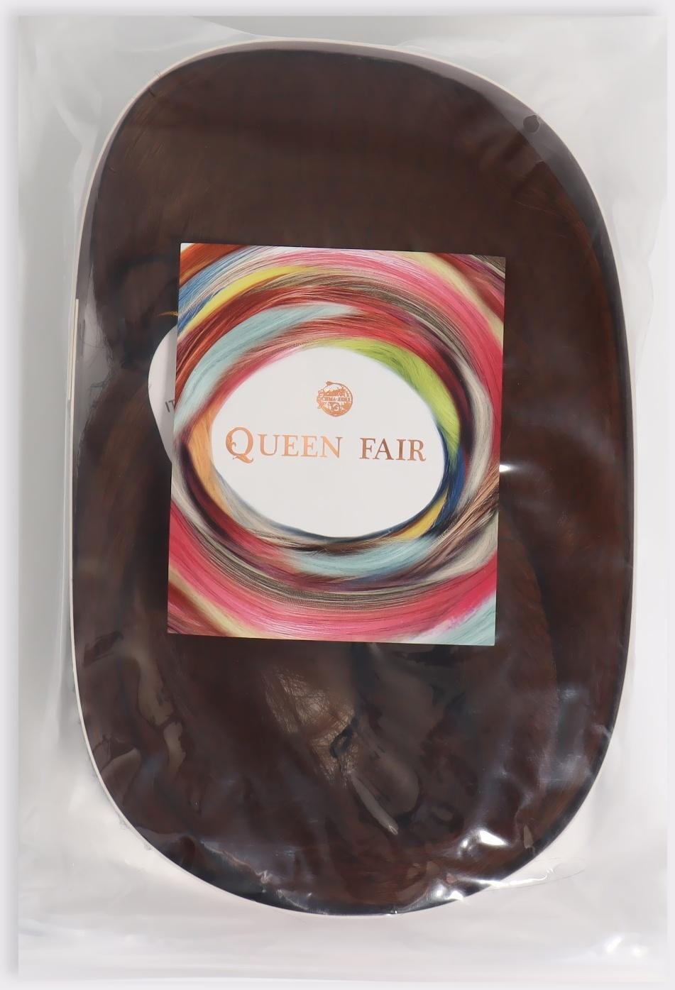 Парик искусственный, с чёлкой, имитация кожи, 60 см, цвет рыжий