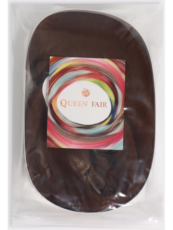 Парик искусственный, с чёлкой, имитация кожи, 60 см, цвет рыжий