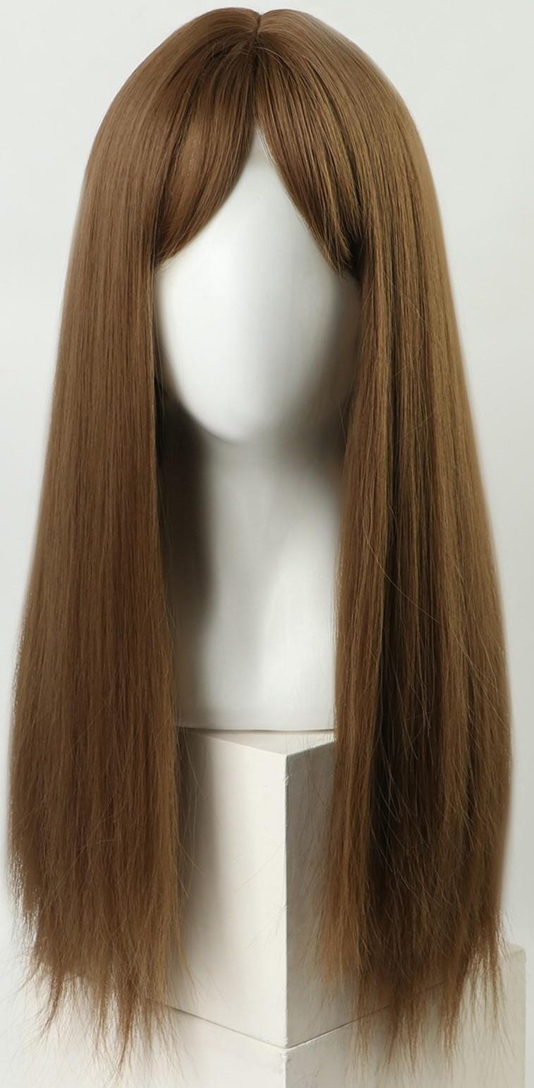 Парик искусственный, с чёлкой, имитация кожи, 60 см, 240 гр, цвет русый(#SHT8А)