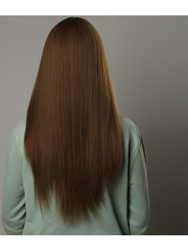 Парик искусственный, с чёлкой, имитация кожи, 60 см, 240 гр, цвет русый(#SHT8А)