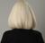 Парик искусственный, с чёлкой, имитация кожи, 30 см, цвет молочный