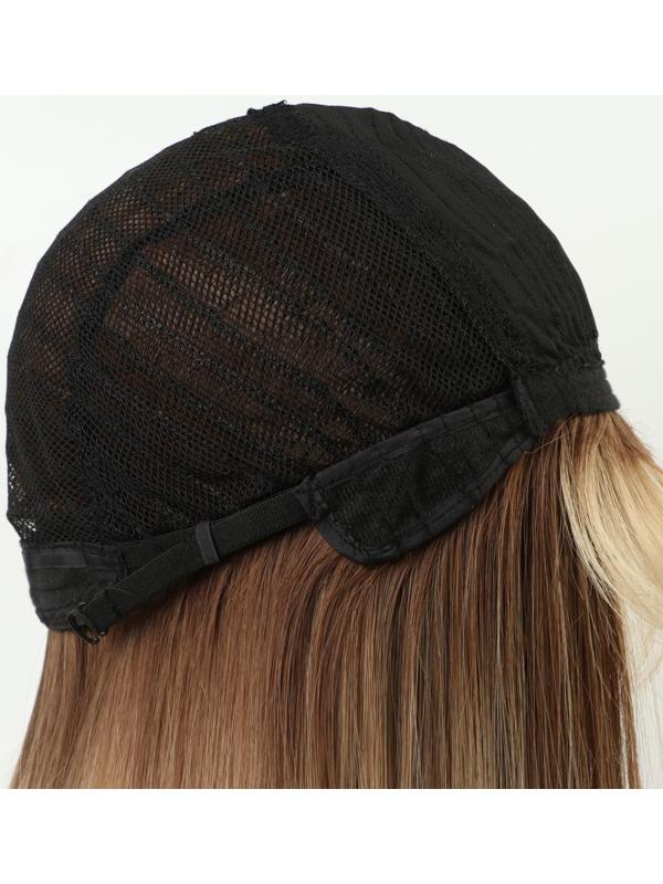 Парик искусственный, с чёлкой, имитация кожи, 60 см, цвет русый/блонд