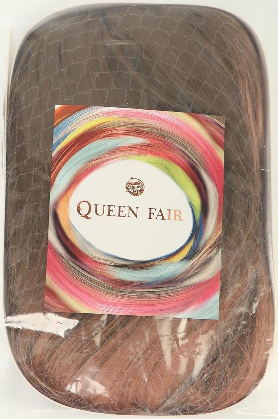 Парик искусственный, с чёлкой, имитация кожи, 60 см, цвет русый/пепельно-розовый