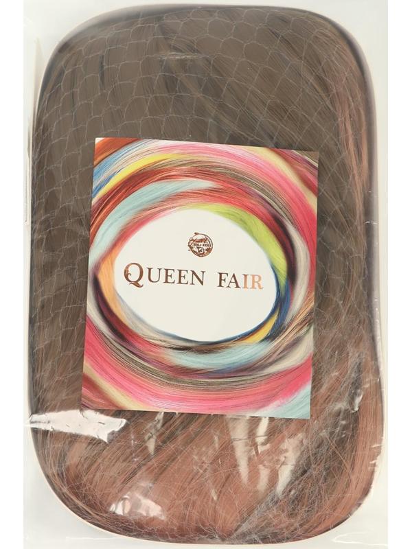 Парик искусственный, с чёлкой, имитация кожи, 60 см, цвет русый/пепельно-розовый